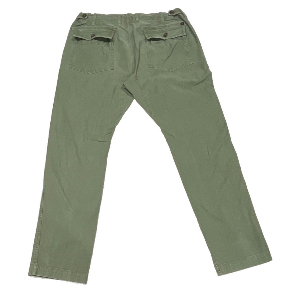 Relwen Mens Fatigue Pants Olive Green Military Utility Trousers Size 38 - Picture 3 of 10